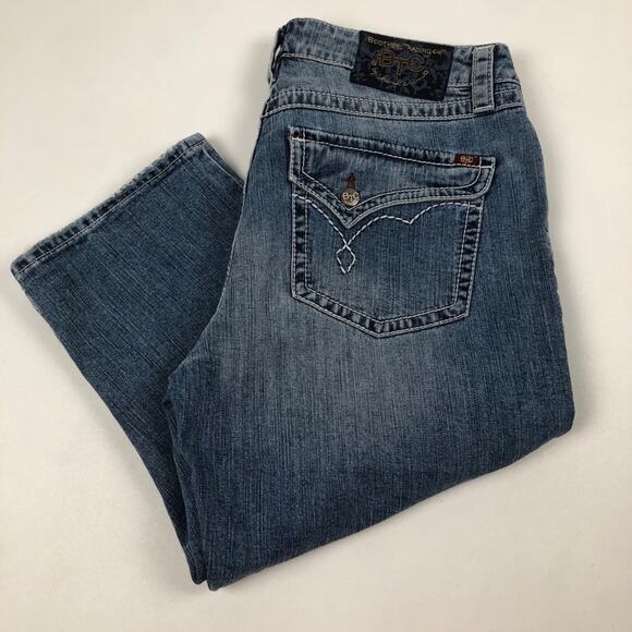 Bootheel Cropped Capri Jeans Size 32 - Picture 2 of 7